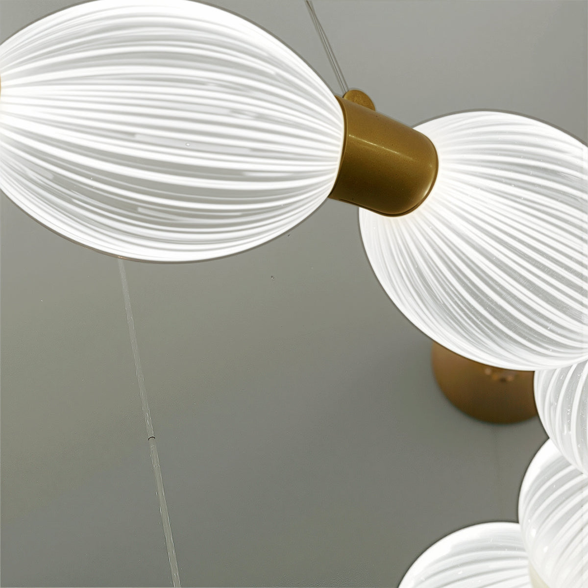 Lustra LED suspendata FAUSTO II, 42W, lumina Rece/Calda/Neutra, Inaltime Reglabila, Auriu