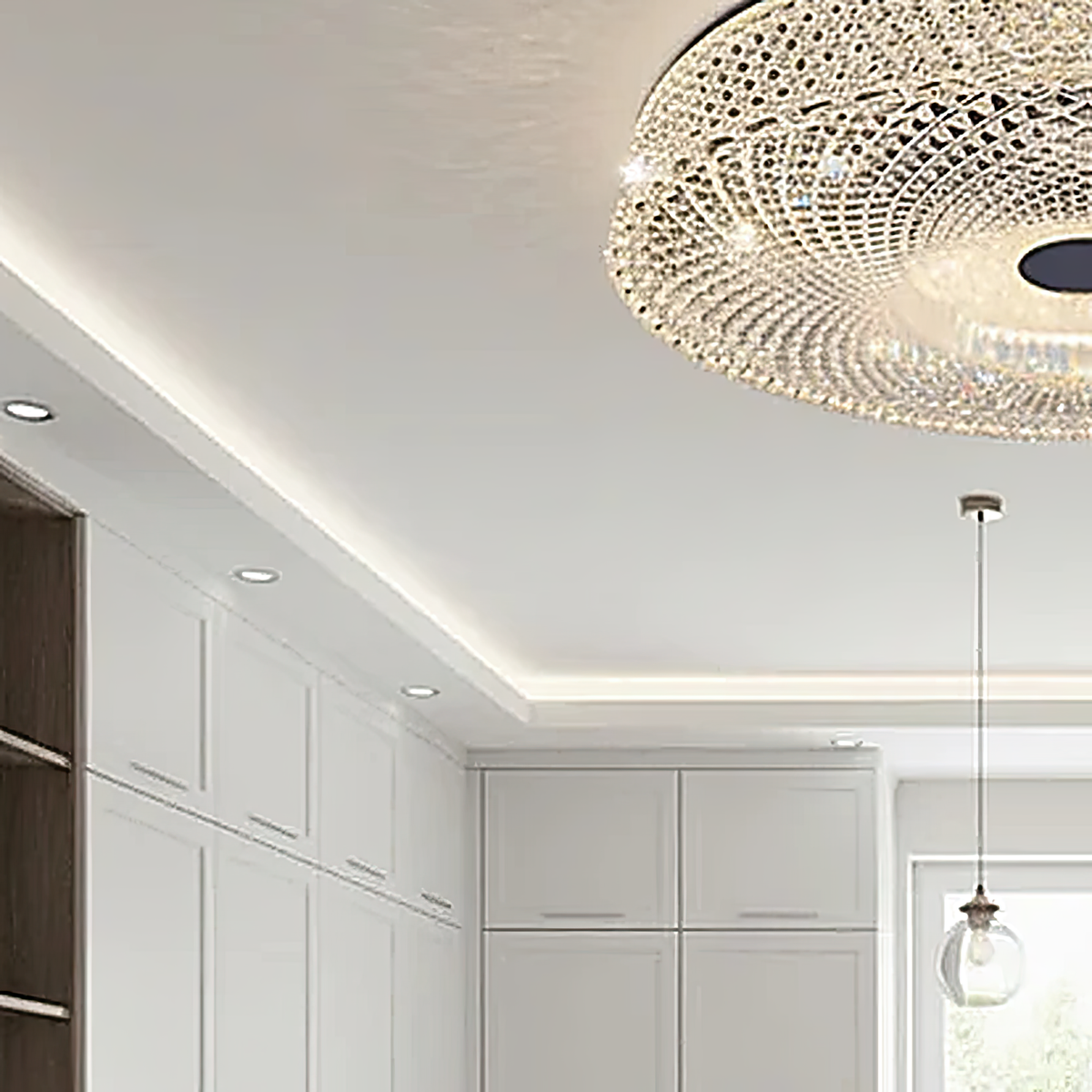 Lustra LED RADIAN Nobile, 43W, Diametru 39.5 cm, Lumina Calda/Neutra/Rece, Alb