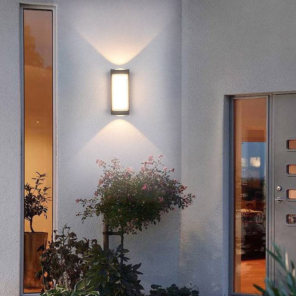 AX217 LED Floodlight for Outdoor and Indoor Use, 2 x 10W Light Sources, Metal, Black, 3000K, imaginea 2