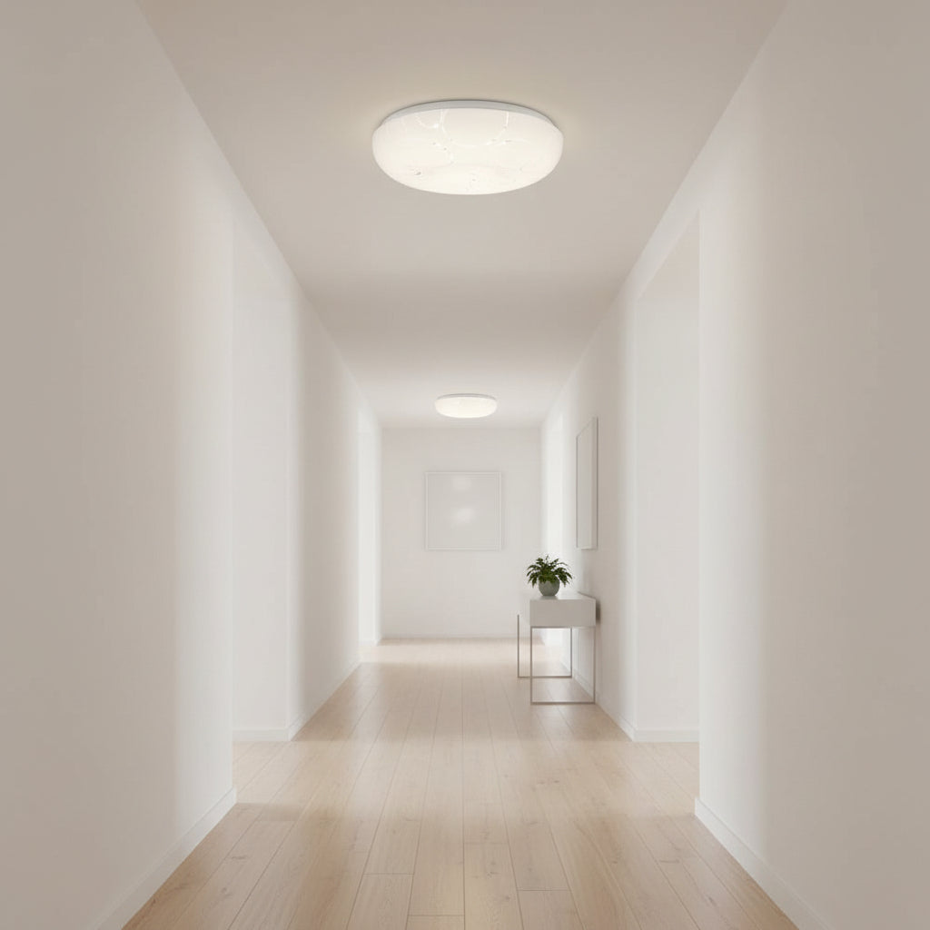 Plafonieră LED Rotund 23 cm, 22W, 3000K / 4000K / 6000K, Alb, Metal si Acril