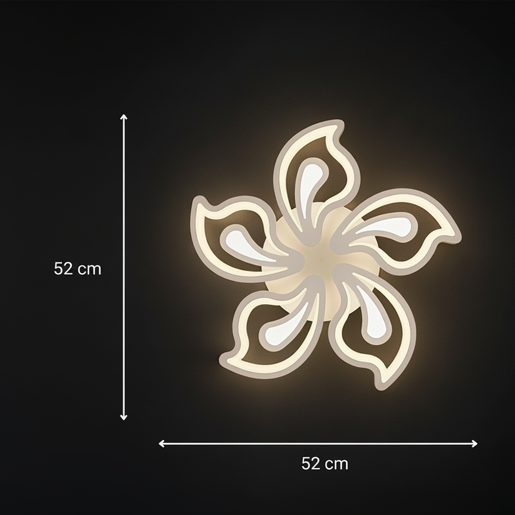 Lustra LED cu telecomanda LILY 86W, 5 Elemente, lumina Rece/Calda/Neutra, Dimabila, Alb, imaginea 7