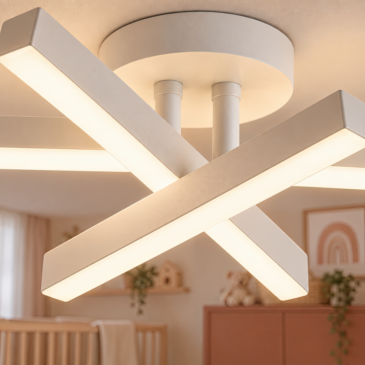 Diego LED Chandelier, 26W, White, Metal, Cool/Warm/Neutral Light, imaginea 6