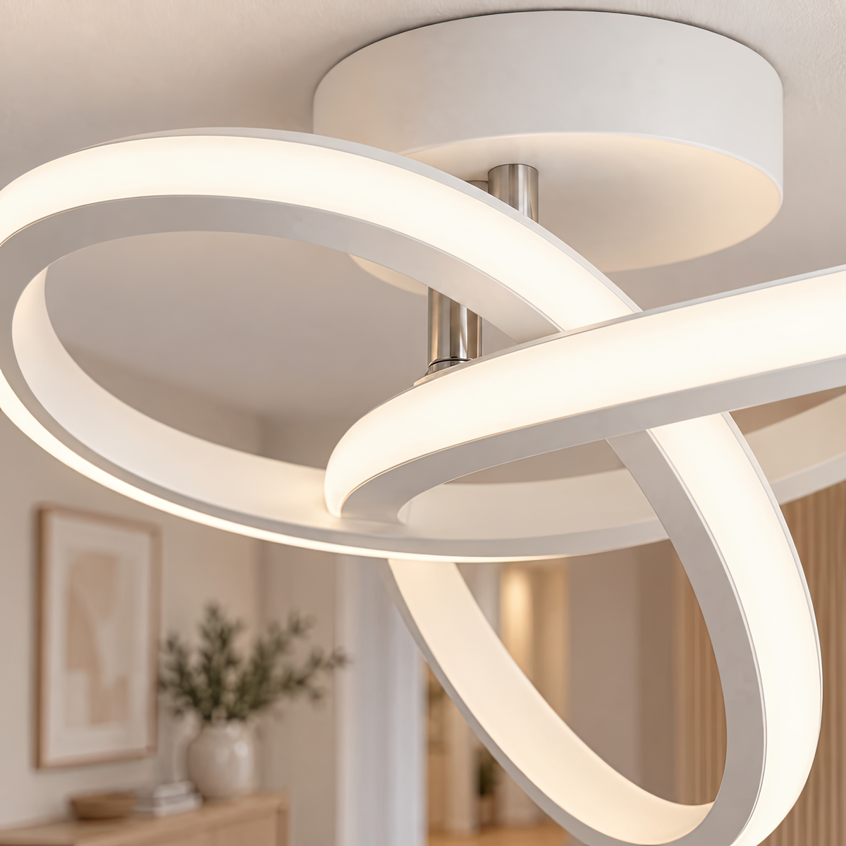 LED Chandelier VERTEX Infinitum 13W, Cold/Warm/Neutral Light, White, imaginea 6