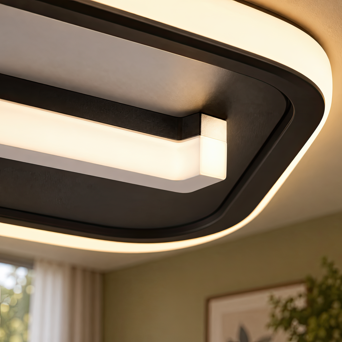LED luster VICTORIA 19 W, štvorcový, studené/teplé/neuterálne svetlo, čierny, biely, imaginea 7