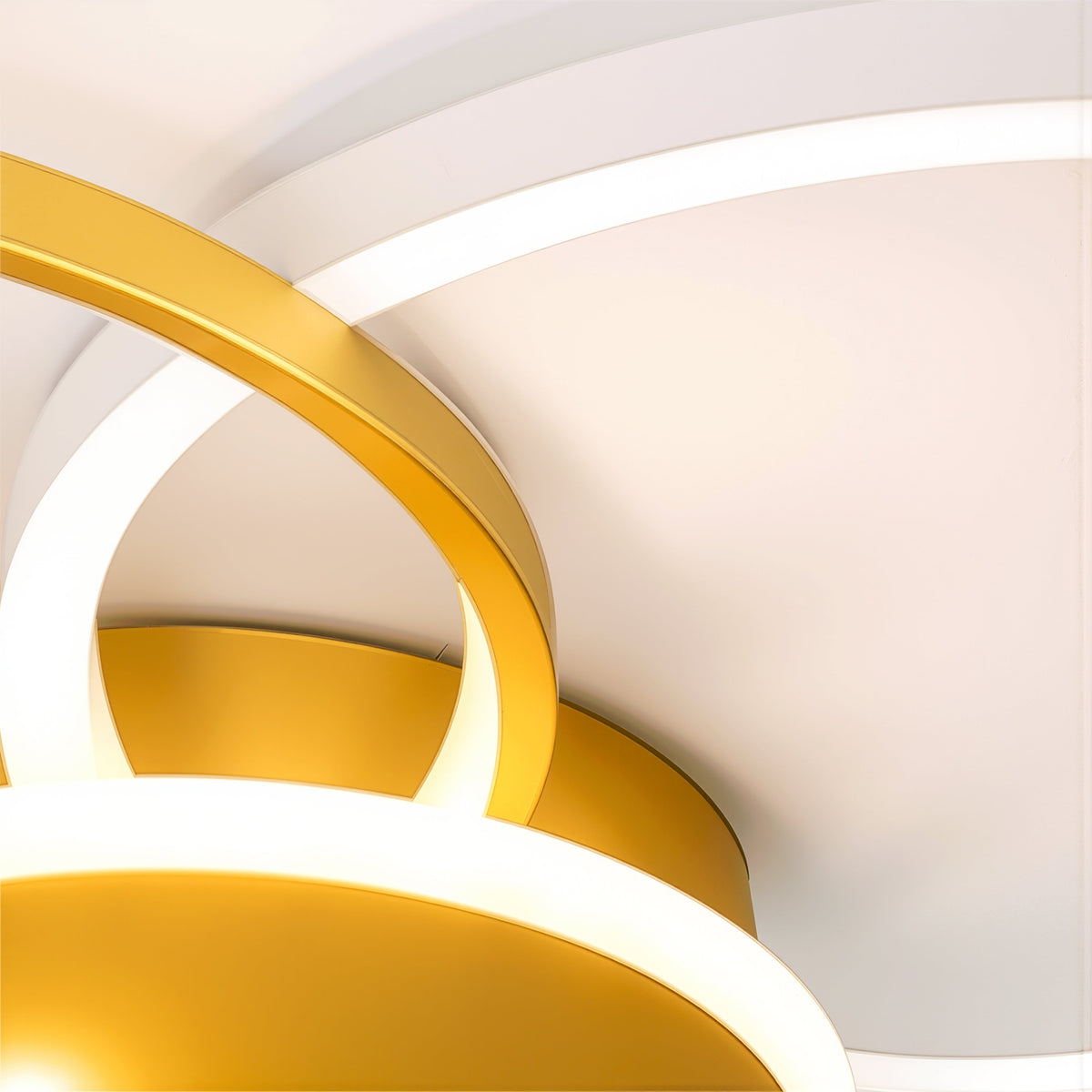 LED luster s diaľkovým ovládačom KILLIAN 80W, 4 kruhy, studené/teplé/neutrálne svetlo, stmívateľný, zlatý, imaginea 2