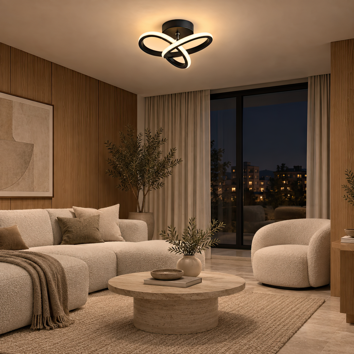 Lustra LED VERTEX Infinitum 13W, Lumina Rece/Calda/Neutra, Negru, imaginea 8