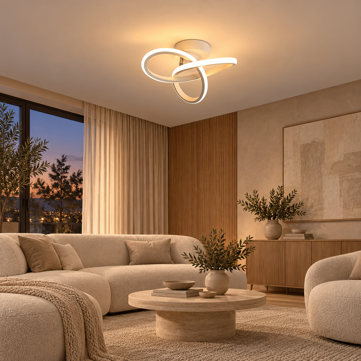 LED Chandelier VERTEX Infinitum 13W, Cold/Warm/Neutral Light, White, imaginea 7