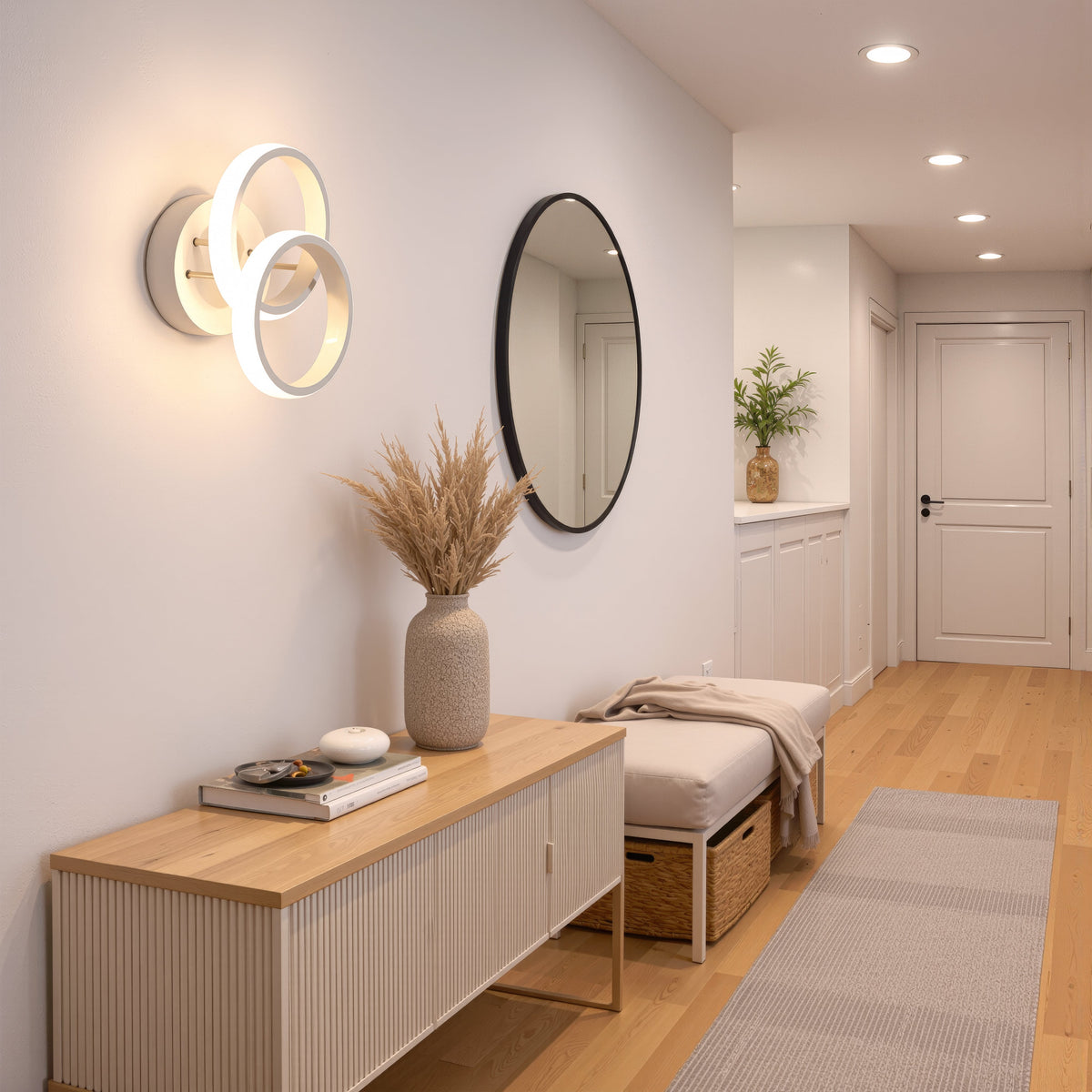 LED luster VERTEX CIRCULA 21 W, 2 kruhy, kovové rámy, studené/cieple/neuterálne svetlo, biela, imaginea 9