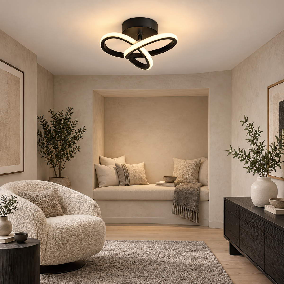 Lustra LED VERTEX Infinitum 13W, Lumina Rece/Calda/Neutra, Negru, imaginea 9