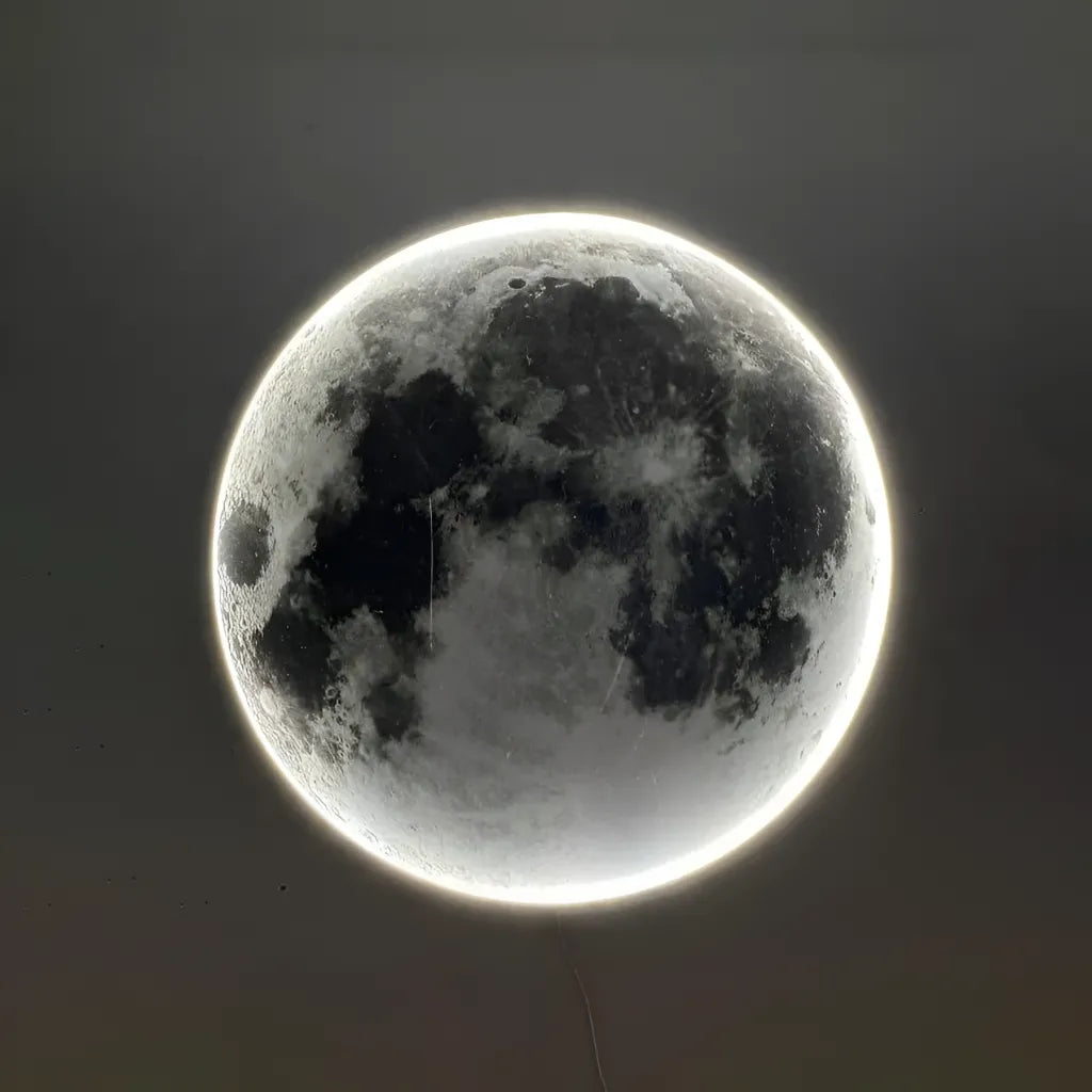 Aplica LED, Decorativa, Luna 83W Diametru 120CM Lumina Rece/Neutra/Calda Black