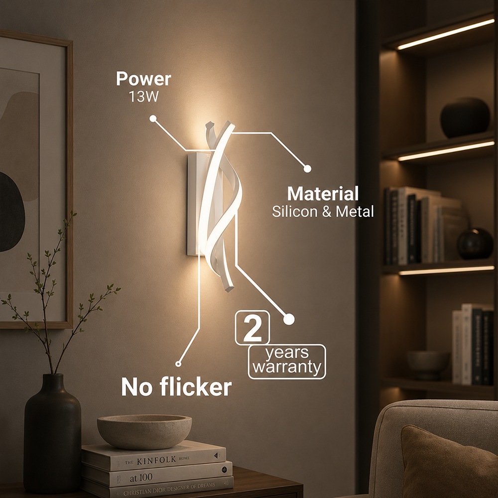 Aplica LED Reid 13W, Lumina Rece/Calda/Neutra, Alb, imaginea 5