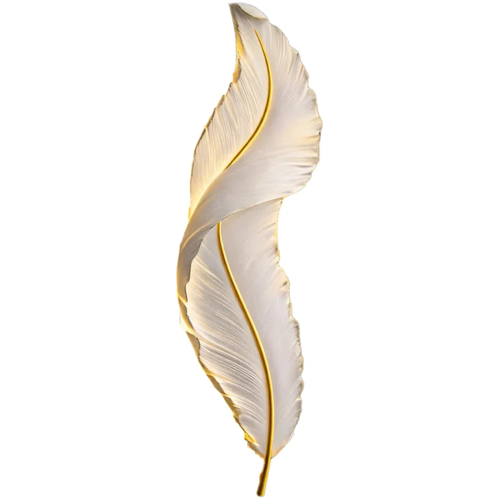 Lustra LED, Pena Decorativa 85CM 31W Lumina Rece/Calda/Neutra Alb Auriu