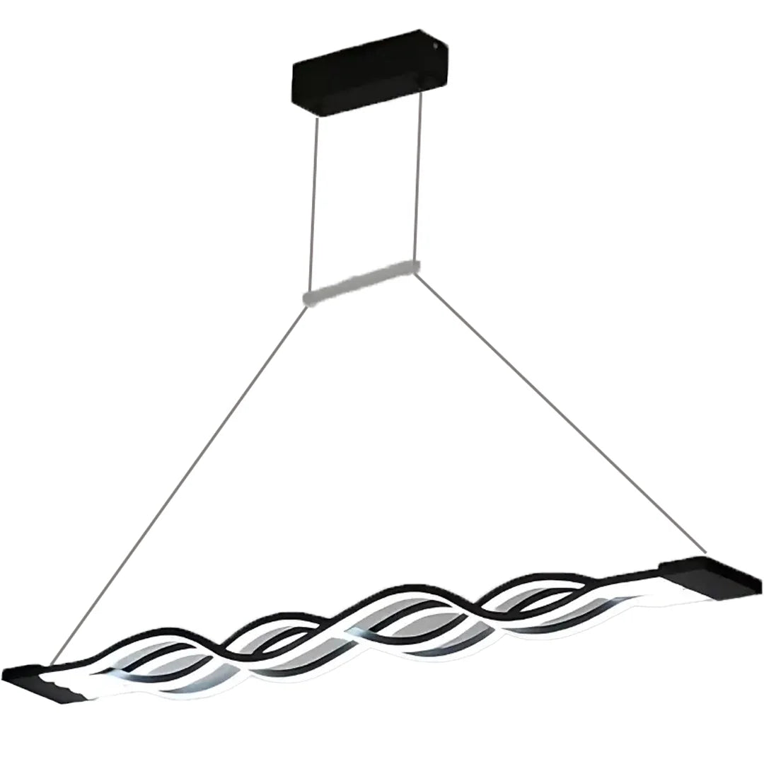 LED stropný svietnik s diaľkovým ovládačom WAVE 89 W, Lineárny, Chladlé/Teplé/Neutrálne svetlo, Stmívateľný, Čierny, Nastaviteľná výška, imaginea 5
