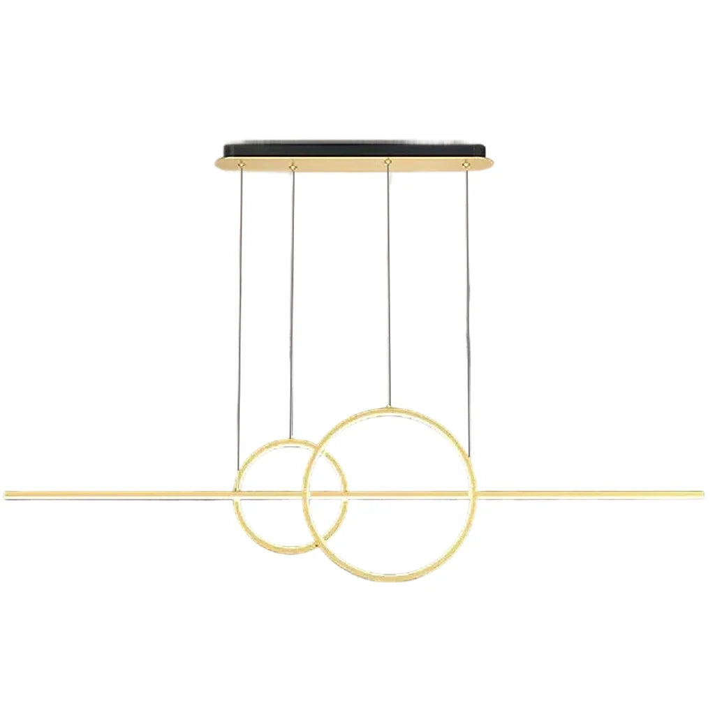 Lustra LED suspendata cu telecomanda CASSANDRA 40W, Liniara, lumina Rece/Calda/Neutra, Dimabila, Auriu, Inaltime Reglabila, imaginea 2