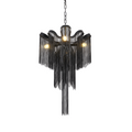 Candelabru Aurora, 4xE14, Diametru 43 cm, Inaltime 68 cm, Negru, Metal