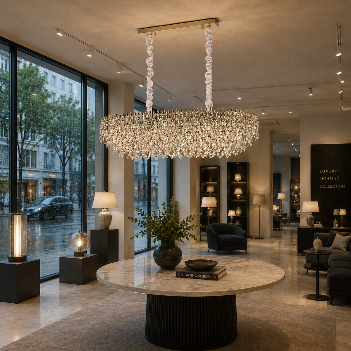 Candelabru Cristal ERDENET Supremo, 12xE14, 90x38x36 cm, Metal si Cristal, Auriu Lucios, Inaltime Reglabila