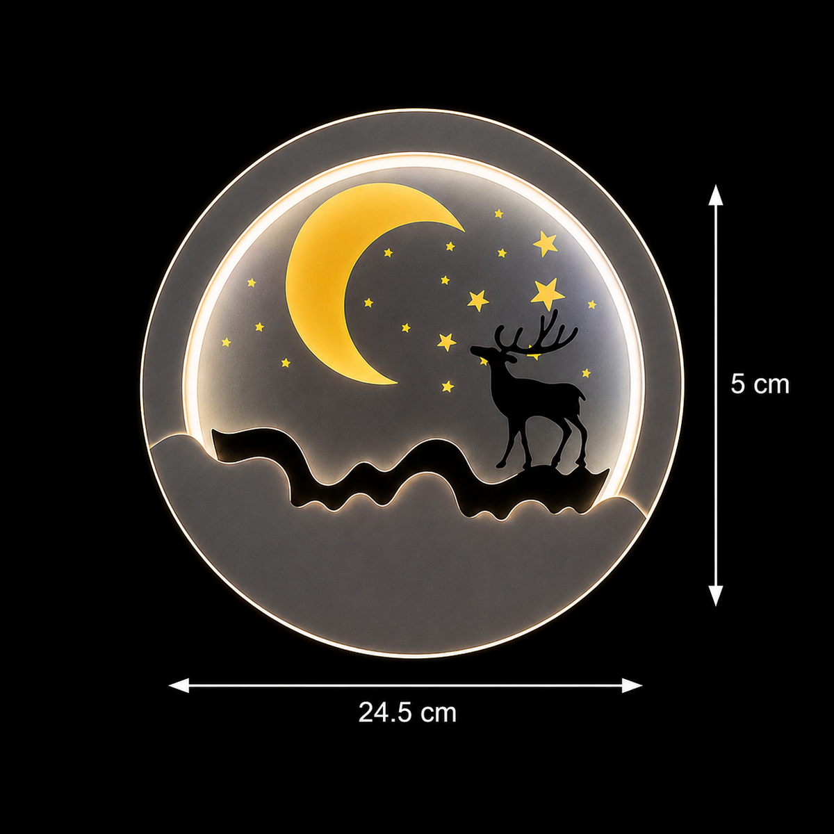 Aplica LED NOCTRA, 44W, Lumina Calda/Neutra/Rece, Negru
