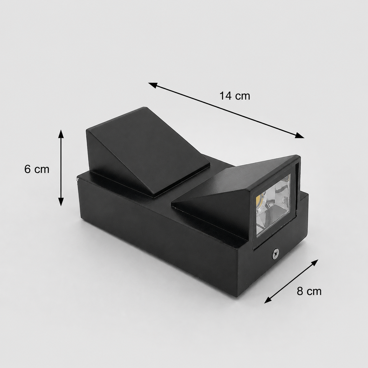 Outdoor and Indoor LED Floodlight, 6W, 2 x 5W Light Sources, IP65, ABS, Black, 3000K, AX100/2BK, imaginea 6