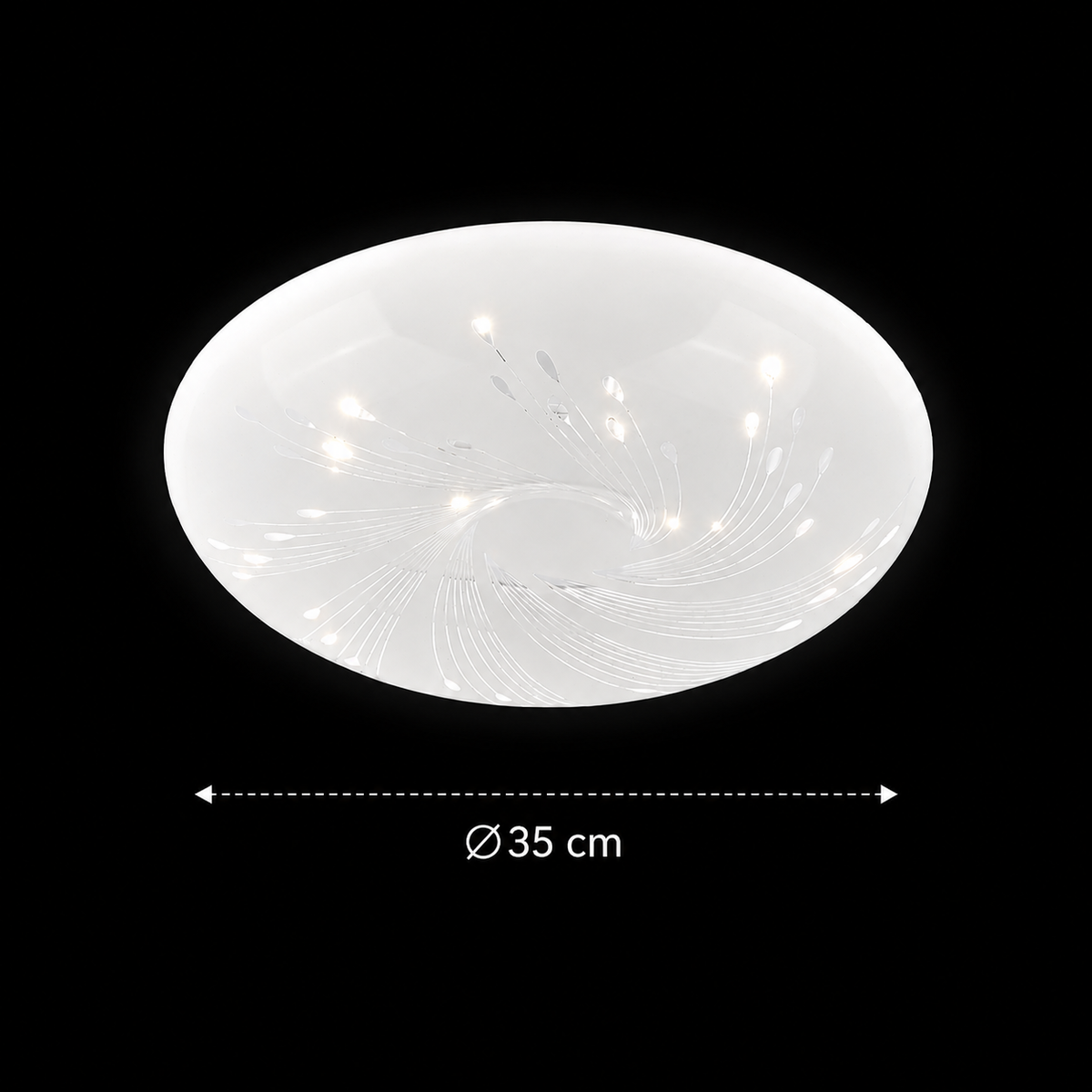 Plafonieră LED 35 cm, 31W, 3000K / 4000K / 6000K, Alb, Metal si Acril PL157/35