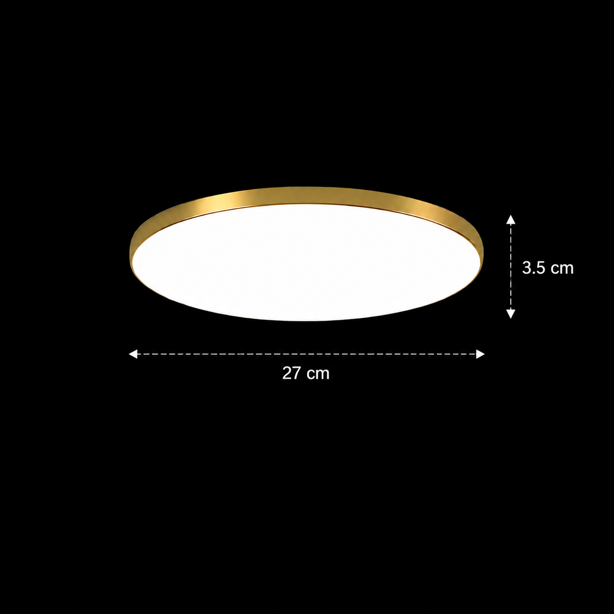 LED stropné svetidlo SOLIS 27 cm 20 W studené svetlo zlaté, imaginea 6