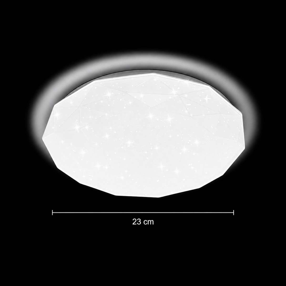 Plafonieră LED Hexagon 23 cm, 22W, 3000K / 4000K / 6000K, Alb, Metal si Acril