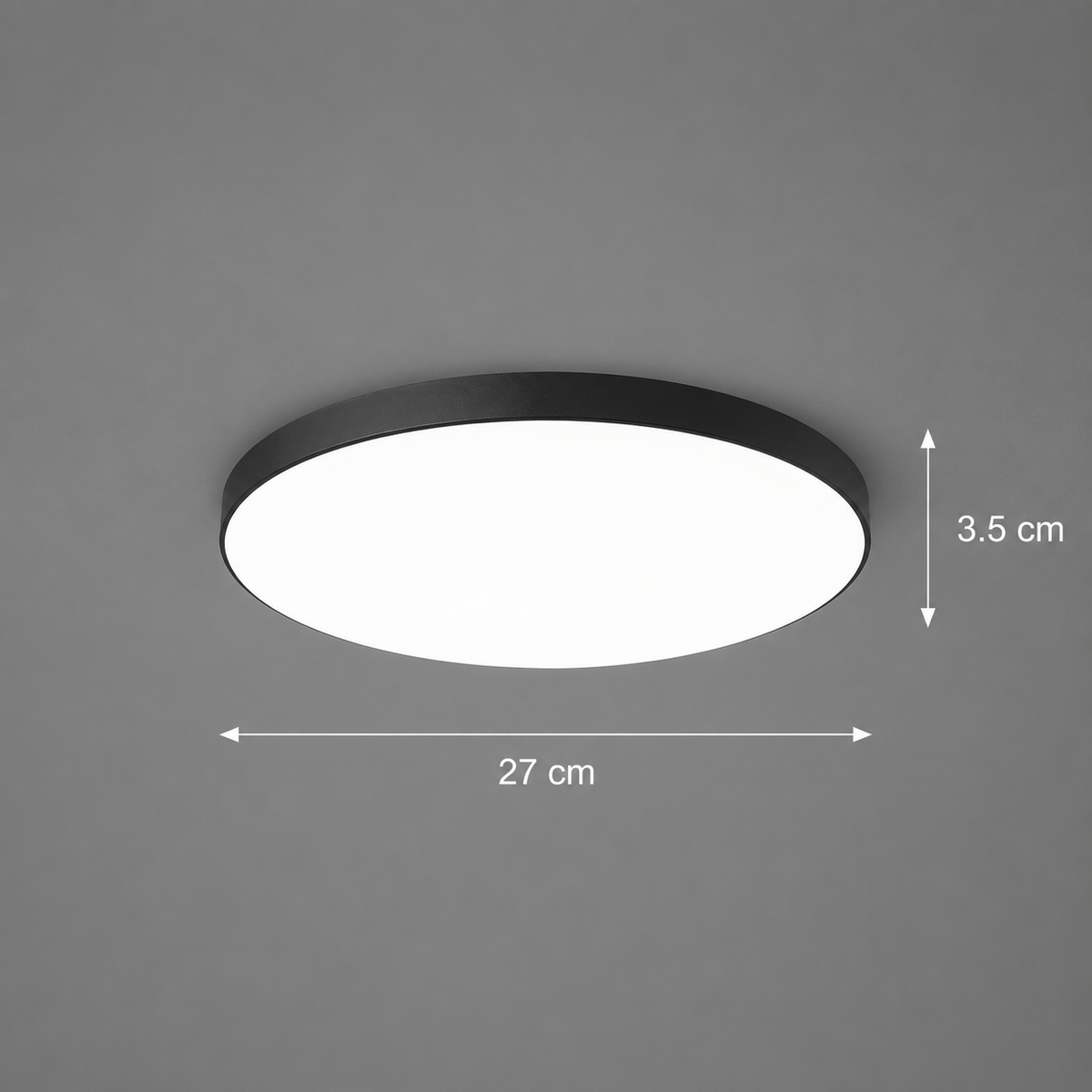 Plafoniera LED SOLIS 27cm 20W Lumina Rece, Negru