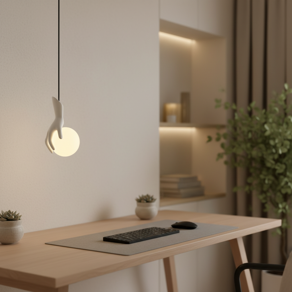 Aplica LED Decorativa MANOS, 13x120cm, 2xG9, Sticla si Resina, Alb