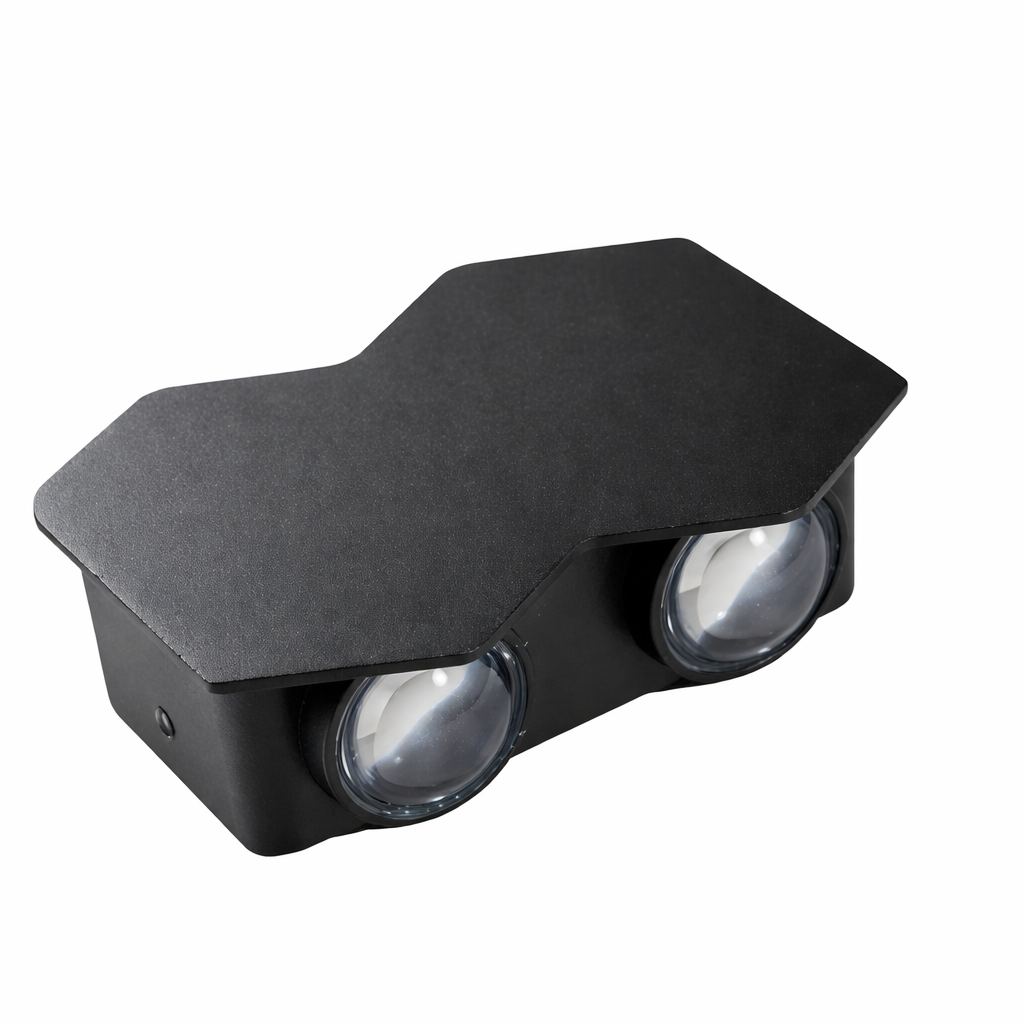 Aplica LED AX231, Exterior si Interior, 4 Surse, 10W, Negru, 3000K