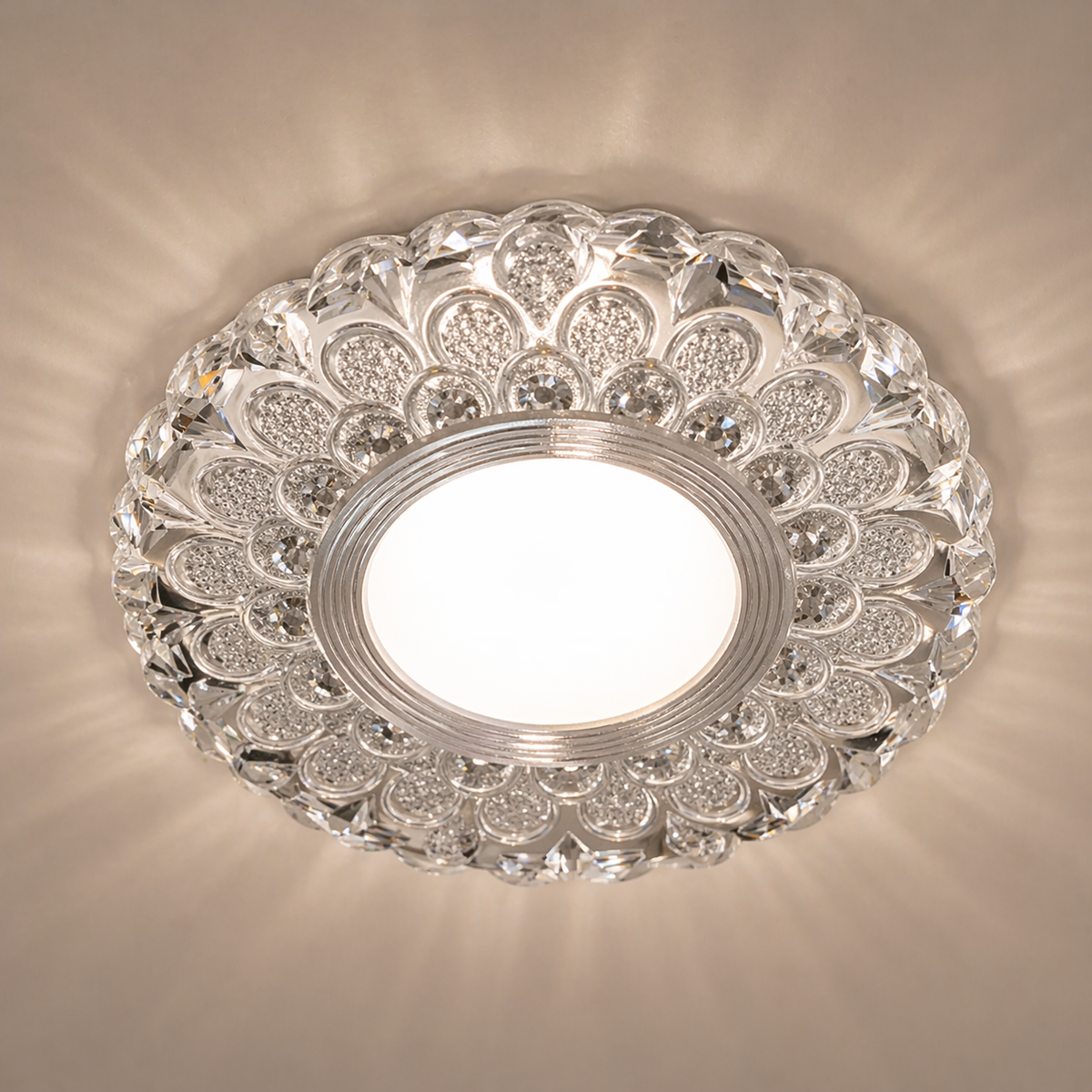 Spot LED ORBITA, 5W, Rotund, Lumina Rece + RGB, Alb, Rasina si Sticla SL303WH