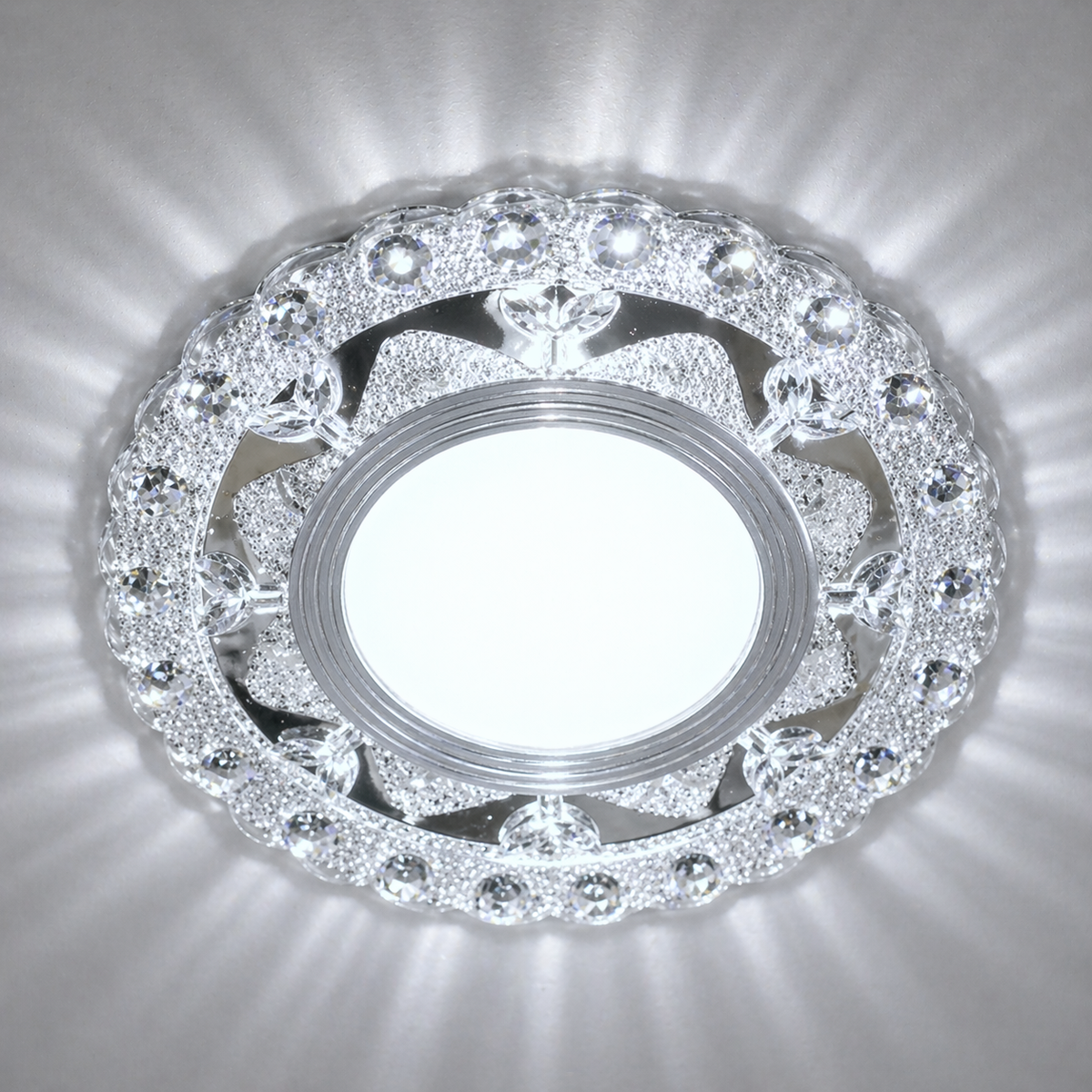 Spot LED ORBITA, 5W, Rotund, Lumina Rece + RGB, Alb, Rasina si Sticla SL304WH