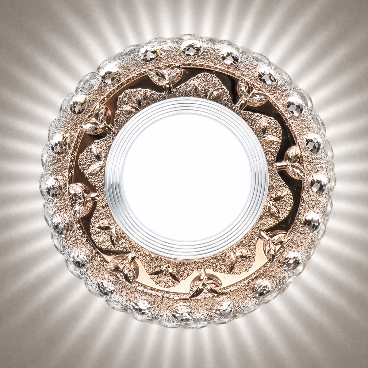 Spot LED ORBITA, 5W, Rotund, Lumina Rece / Calda, Bronz Antichizat, Rasina si Sticla SL304AB
