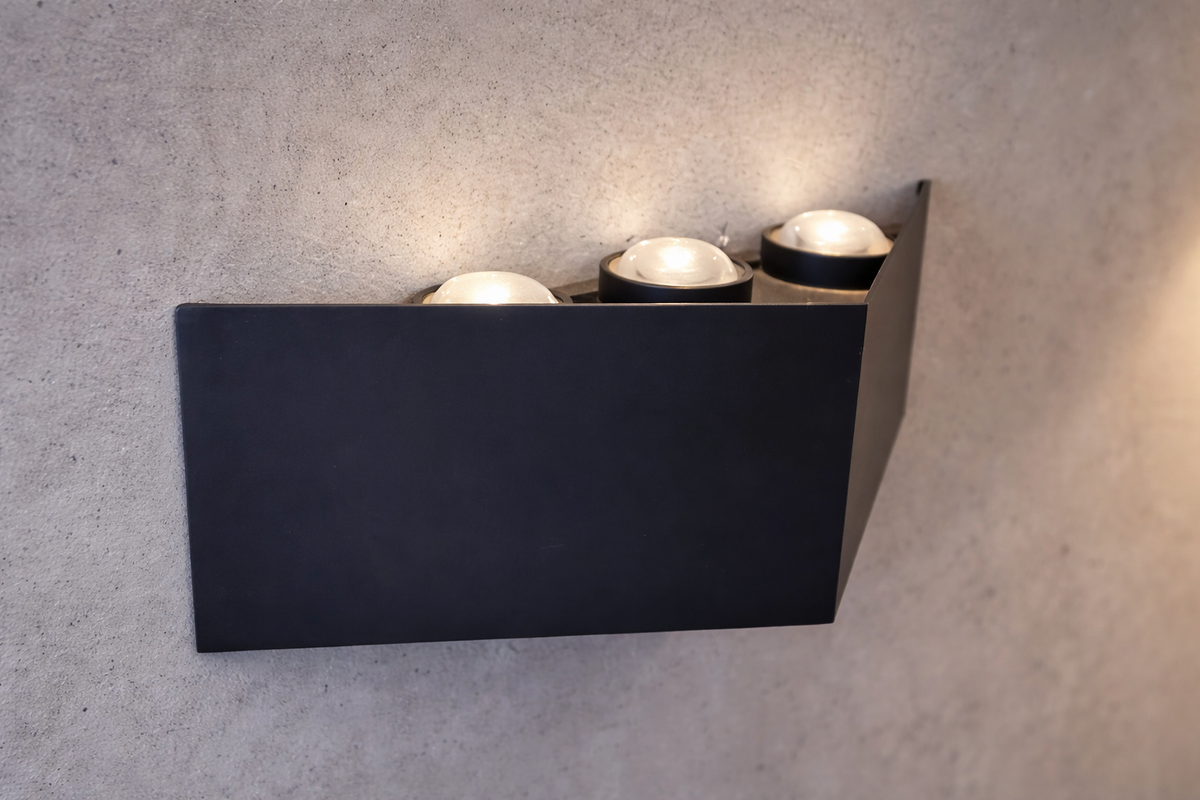 Aplica LED AX230, Exterior, 6 Surse, 6W, Negru, 3000K