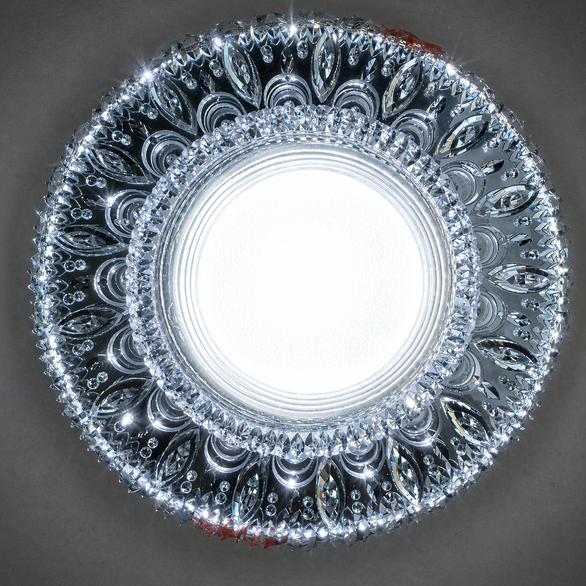 Spot LED ORBITA, 5W, Rotund, Lumina Rece + RGB, Alb, Rasina si Sticla SL681WH