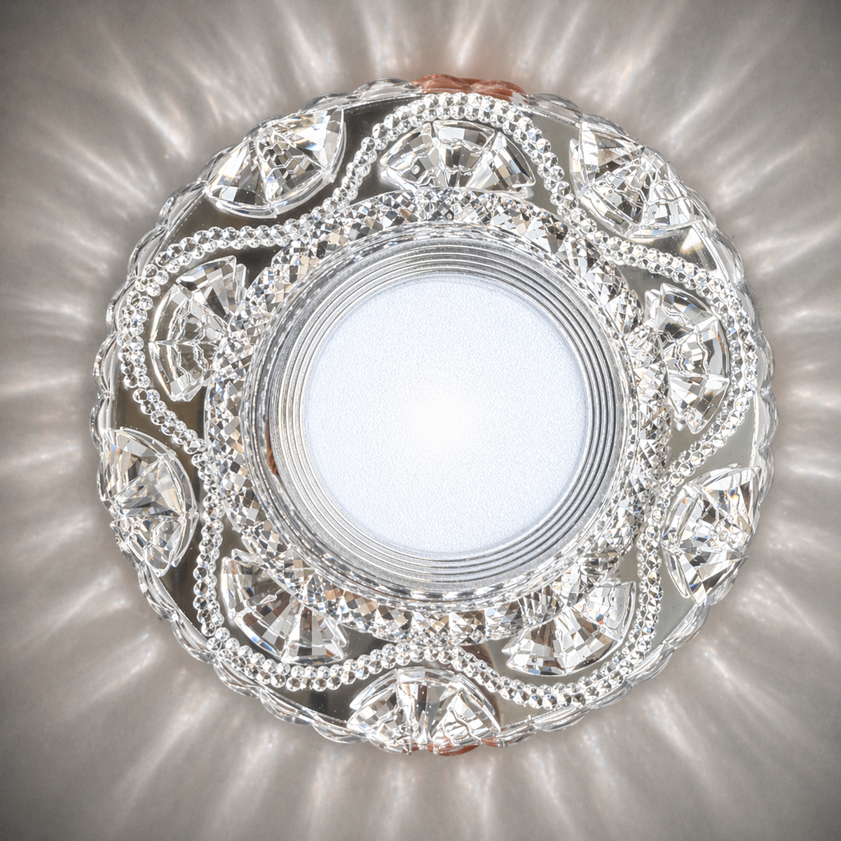 Spot LED ORBITA, 5W, Rotund, Lumina Rece + RGB, Alb, Rasina si Sticla SL682WH