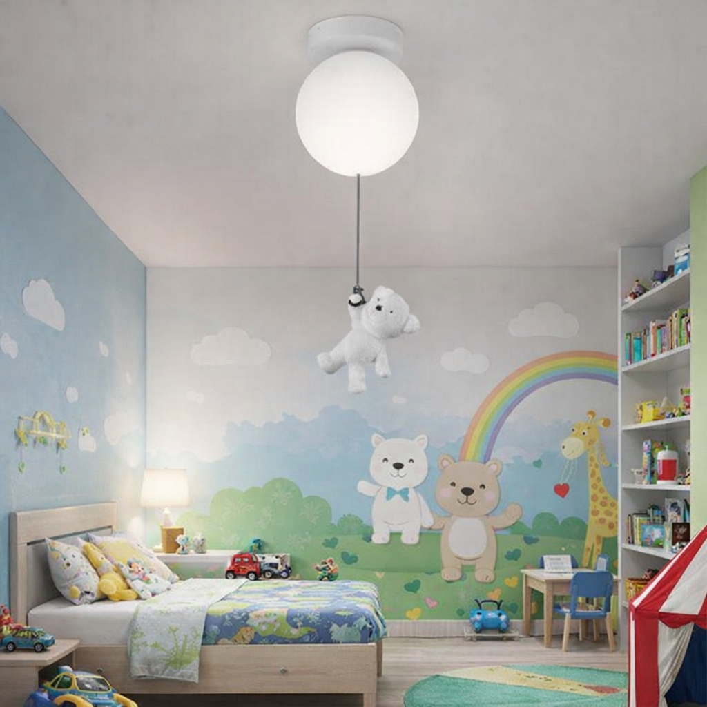 Lustra LED URSULETI Glob 20cm, Inaltime 52cm, 1xE27, Suspendata