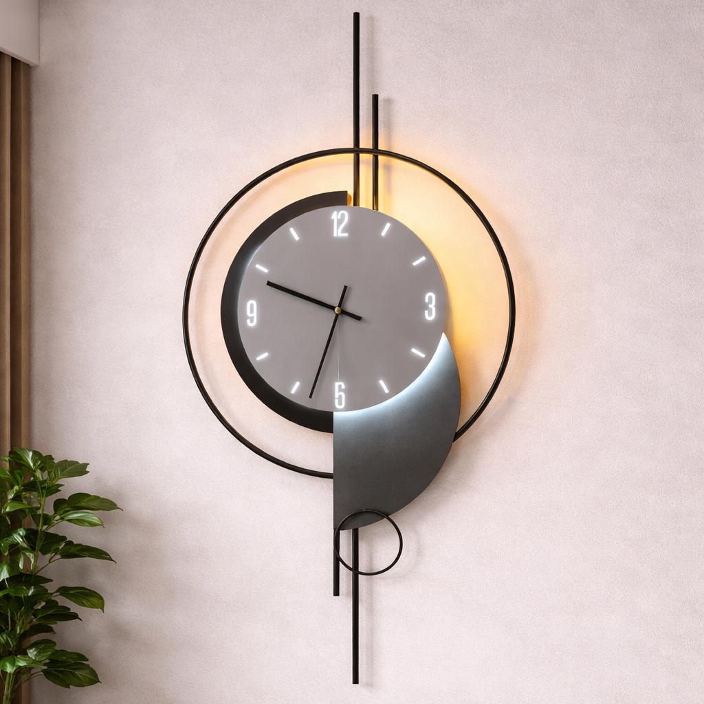 Aplica LED Decorativa ARTY 80x40 cm Lumina Rece/Neutra/Calda Negru