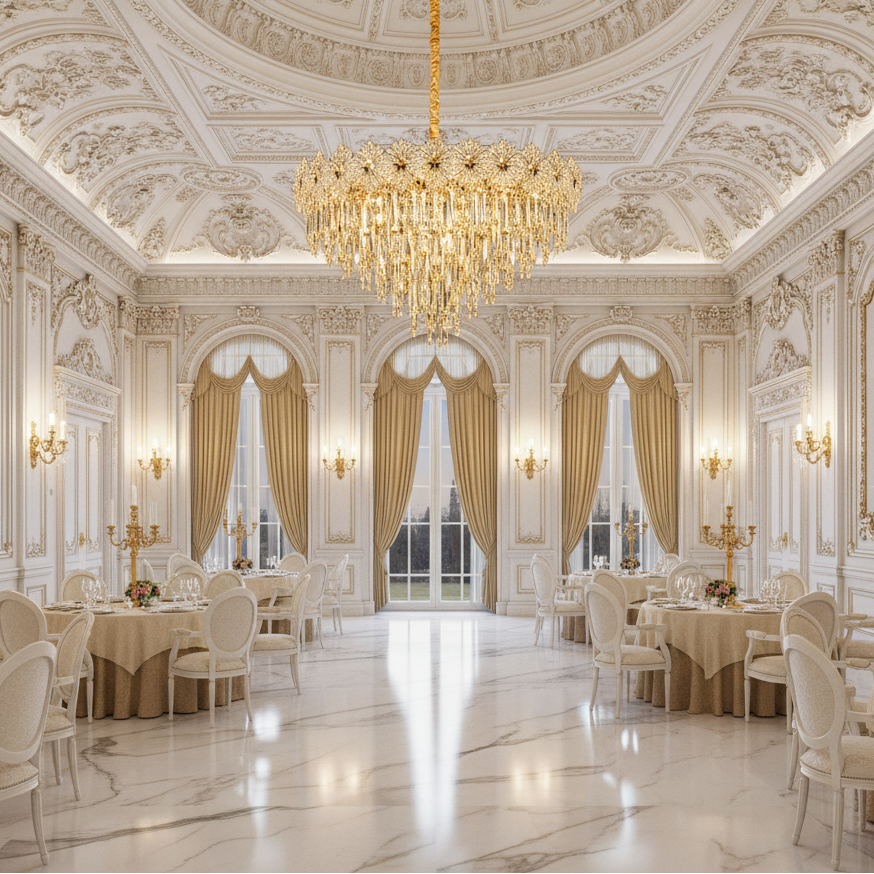Candelabru Cristal FLEUR Regalis 22xE14, Diametru 80cm, Inaltime 50cm, Auriu Lucios, Inaltime Reglabila, Design Elegant