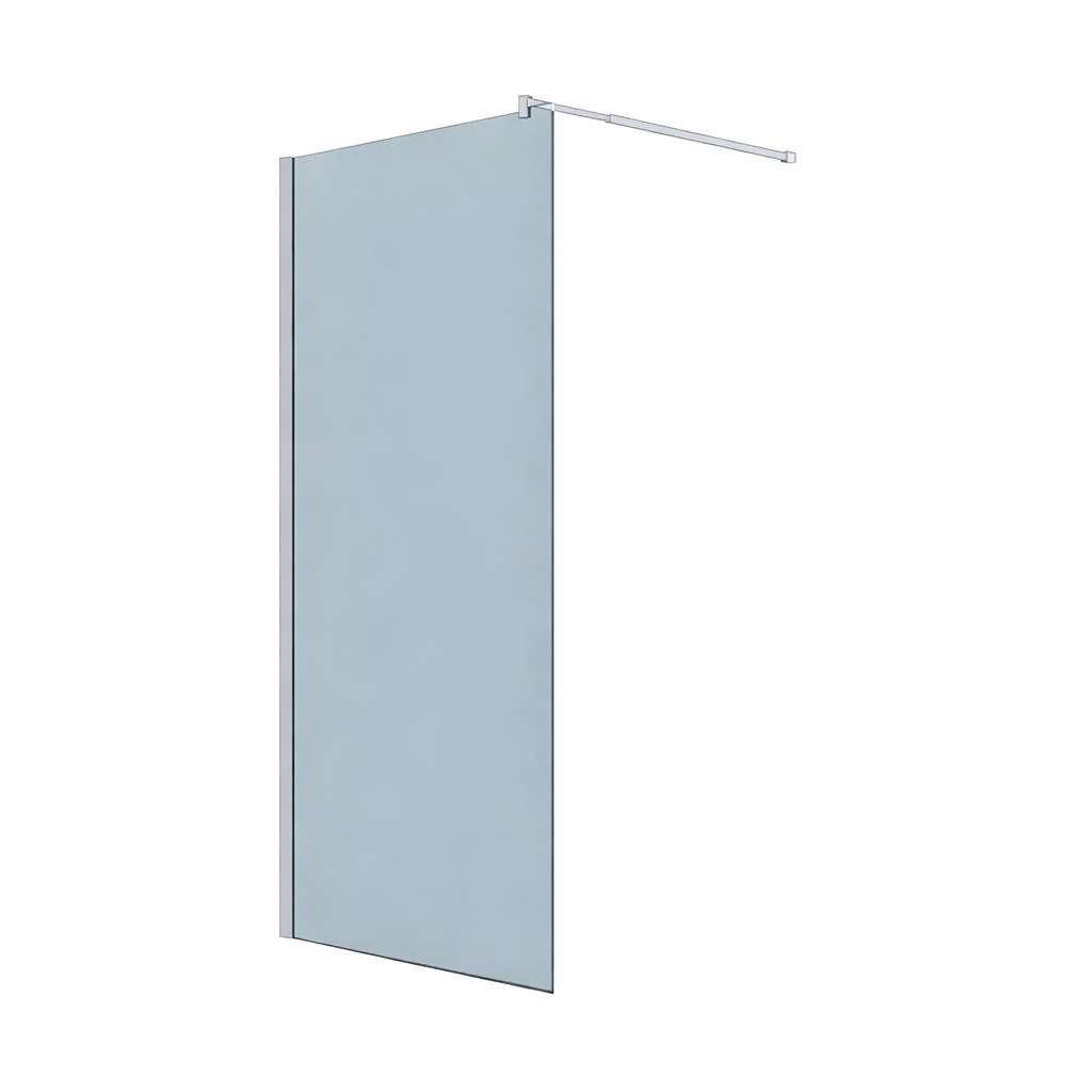 Paravan duș Walk-In 100x195 cm, sticlă securizată 8 mm, gri, profil metalic rezistent