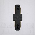 Conector pentru șină SN203BK, 9x3.5x1.5cm, Plastic și Cupru, Neagră