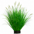 Planta Artificiala Iarba Ornamentala Tip Coada Vulpii, 67 cm, cu 25 Spice, Verde si Alb, Fara Ghiveci