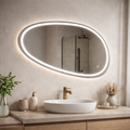 Oglinda LED, 80x45cm, Disegno Touch Marcello, Sistem Dezaburire, Dimabila