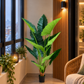 Decorațiune Alocasia, Plastic, 150 cm, Verde