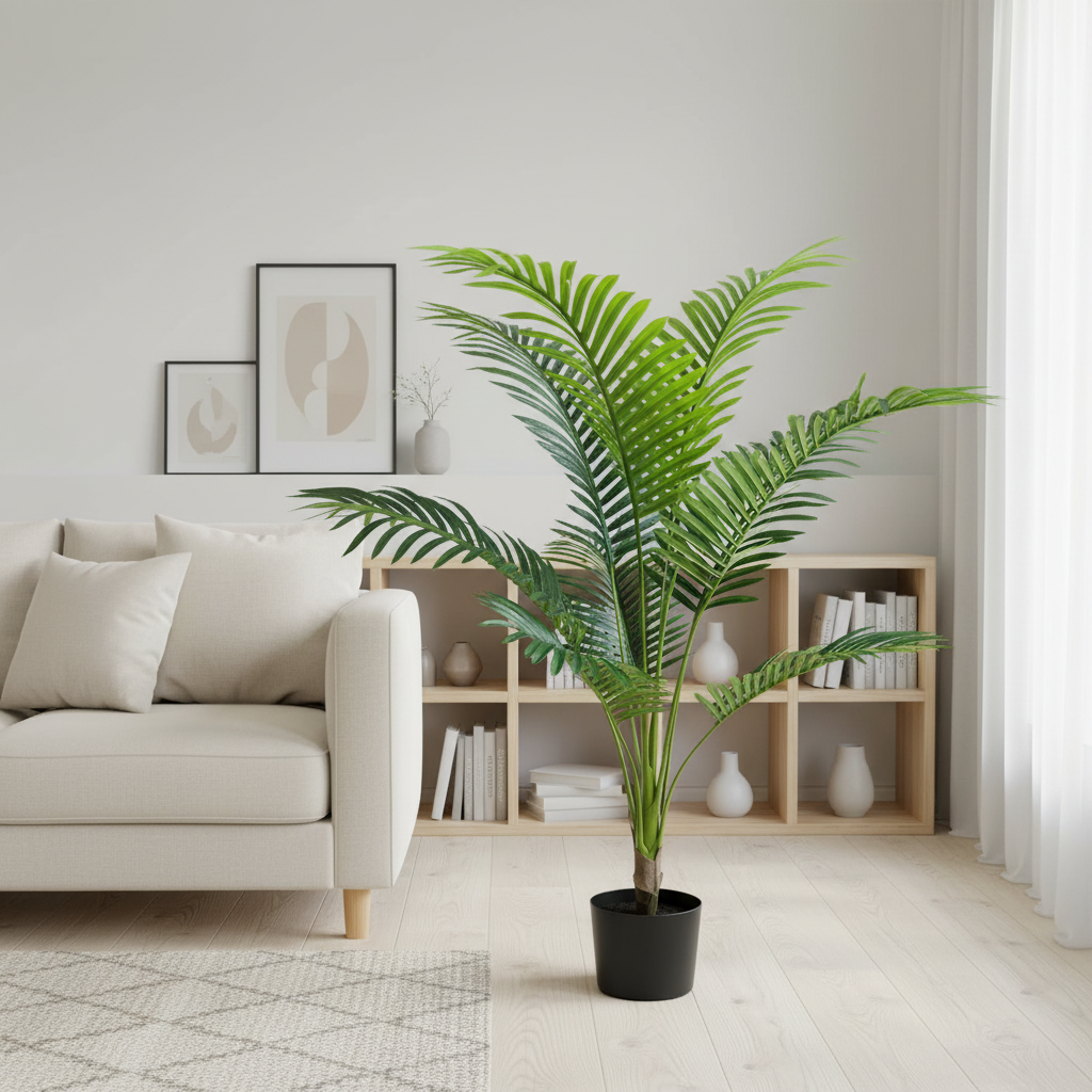 Copac Artificial Tip Palmier Kentia, 12 frunze, 120 cm, Verde