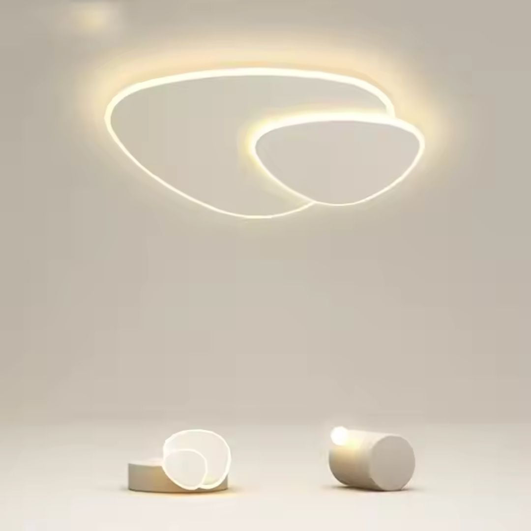 FUTURA LUMINA 66W LED Chandelier with Remote Control, Oval, Cool/Warm/Neutral Light, Dimmable, White, imaginea 5
