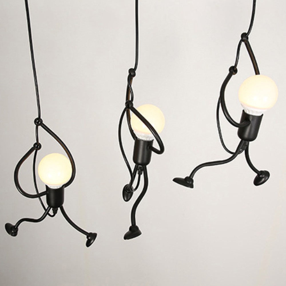 Lustra MODERNA, tip Pendul, FUNTASIA, Figurina, 3xE27, Inaltime Reglabila, Negru