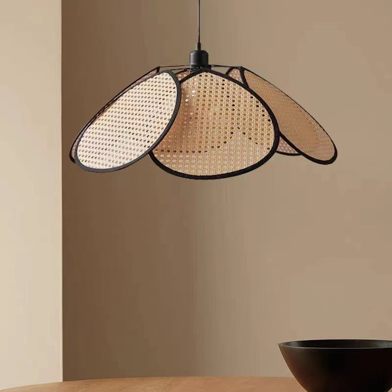 Lustra Vintage 1xE27, Barn, Diametru 80cm, Lemn si Metal, Maro