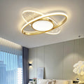 Lustra LED cu telecomanda VARIO 111W, Oval, lumina Rece/Calda/Neutra, Dimabila, Auriu