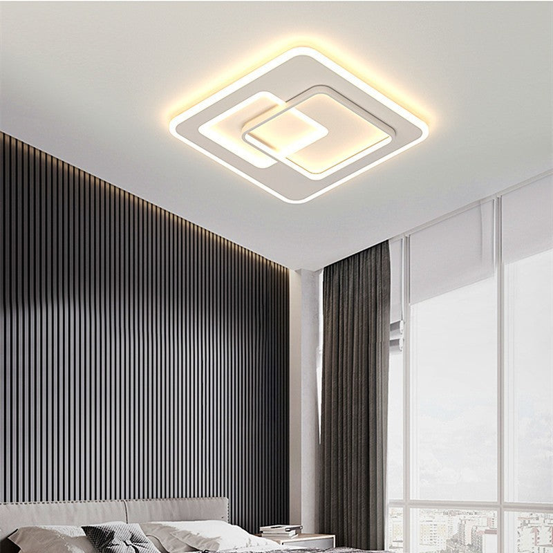 Lustra LED cu telecomanda NOLUX 34W, Patrata, lumina Rece/Calda/Neutra, Dimabila, Alb