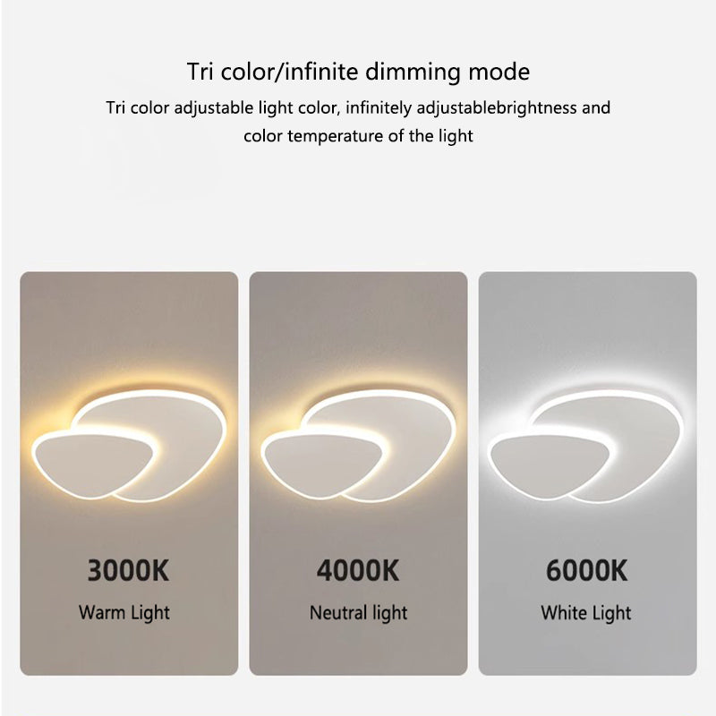 FUTURA LUMINA 66W LED Chandelier with Remote Control, Oval, Cool/Warm/Neutral Light, Dimmable, White, imaginea 4