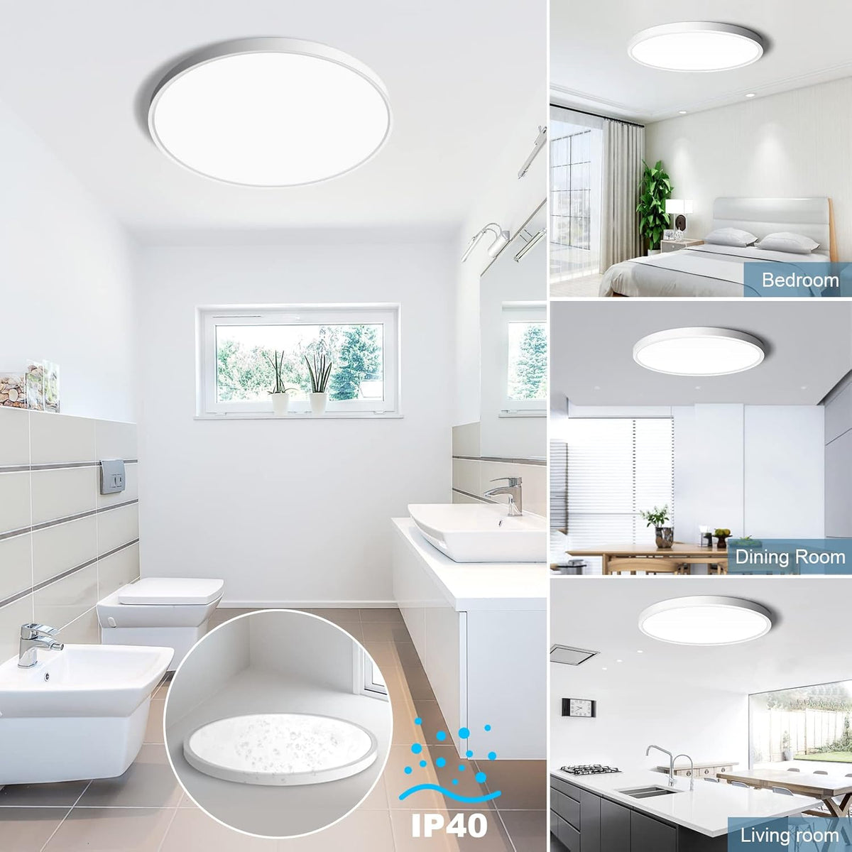Plafoniera LED SOLIS 27cm 20W Lumina Rece, Alb, imaginea 4